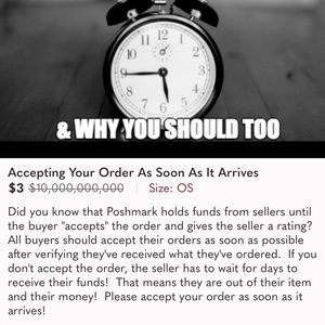 RATE YOUR ITEMS WHEN THEY ARRIVE